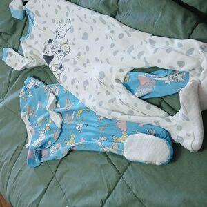 2 piece footed disney pj's